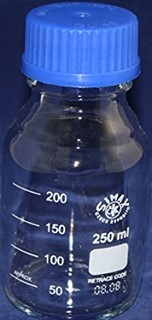 بطری شیشه ای در آبی  زیماکس حجم 250 سی سی